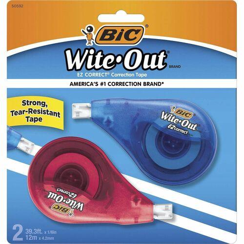 Wite-Out Ez Correct Correction Tape, Non-Refillable, 1/6" X 472", 2/Pack