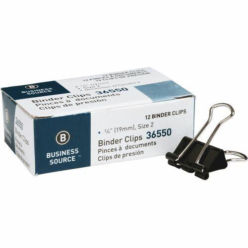 Business Source Fold-back Binder Clips 3/4"