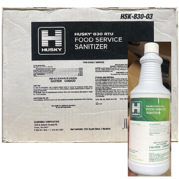 Husky® 830 Food Service Sanitizer (RTU) 12/32 oz