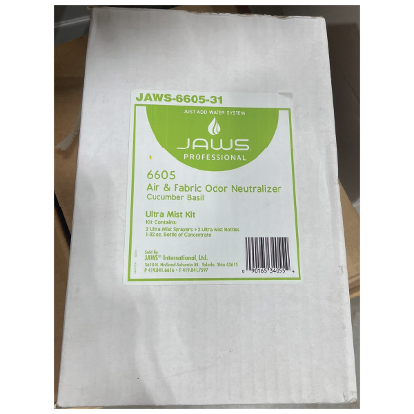 JAWS 6605-31 JAWS Air & Fabric Odor Neutralizer (Cucumber Basil) – 1/32 oz