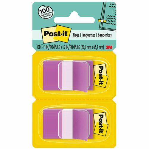 Standard Page Flags In Dispenser, Purple, 100 Flags/Dispenser