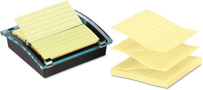 Pop-Up Note Dispenser/Value Pack, 4 X 4 Self-Stick Notes, Black/Clear