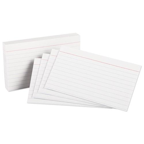 Ruled Index Cards, 3 X 5, White, 100/Pack