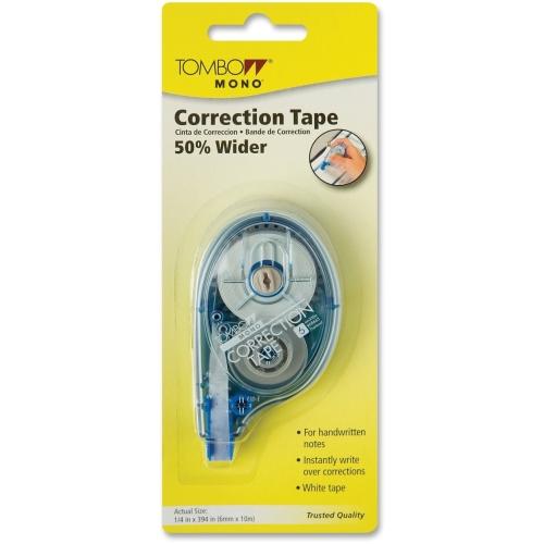 Correction Tape, Wide Width, 1/4" x 394", White 2/PK, 3PK/BX