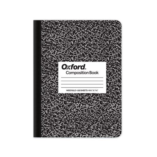 Composition Book, Wide/Legal Rule, Black Marble Cover, 9.75 X 7.5, 100 Sheets