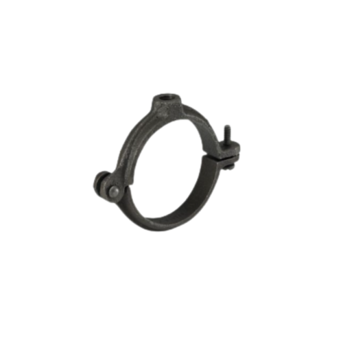 Eaton B-Line series hinged extension split pipe clamp, 1.4170" H x 2.2590" L x 0.6270" W, Malleable iron, Plain