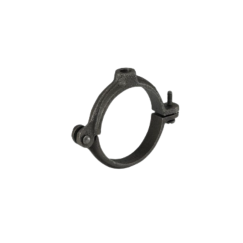 Eaton B-Line series hinged extension split pipe clamp, 12.31" H x 3.0750" L x 0.6940" W, Malleable iron, Plain, 1.25" max pipe size