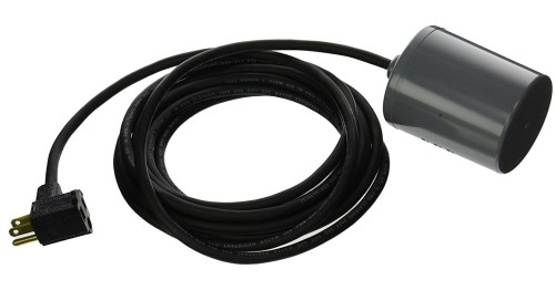 Zoeller 10-0034 Vertical Piggyback Float Switch, 115V, 13 AMP, PVC, 8 Inch Height