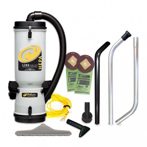 LineVacer HEPA 10 qt. Backpack Vacuum w/ High Filtration Tool Kit
