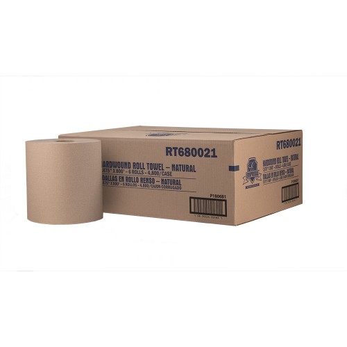 Empress Hardwound Towel 8" X 800' Natural 6 Rolls