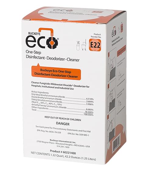 Buckeye Eco E22 One-Step Disinfectant Deodorizer 4/1.25L