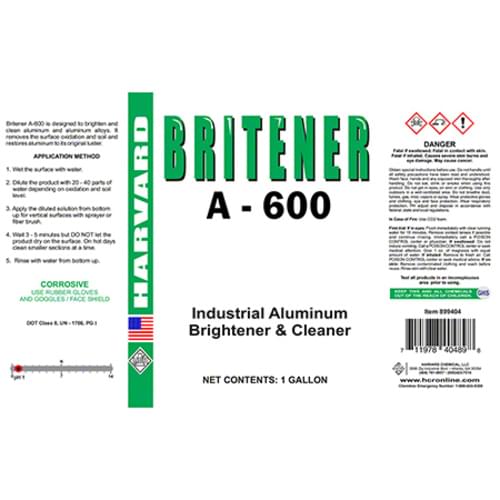 Britener A-600 Auto Aluminum Brightener - Gal