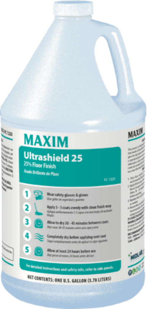 Maxim Ultrashield 25 Floor Finish - 4/1 Gal