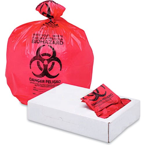 Clean Star Infectious Waste Liners - 40X47, 1.3Mil, Red, 150/CS