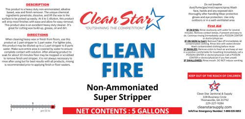 Clean Fire Floor Stripper - 55 Gal Drum