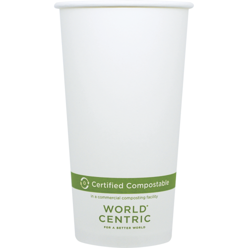 20 oz FSC® Paper Hot Cup - White - Case of 1000