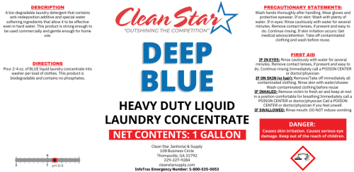 Deep Blue Heavy Duty Liquid Laundry Concentrate