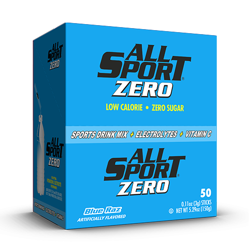 BLUE RAZ ZERO PREMIUM HYDRATION POWDER STICKS ALL SPORT