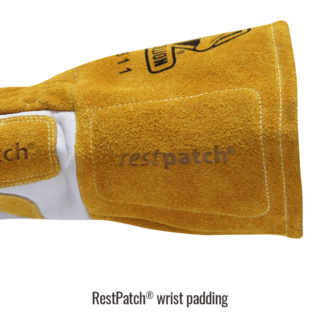 Shop REINFORCED PATCHED PALM GRAIN COWHIDE MIG WELDING GLOVES General
