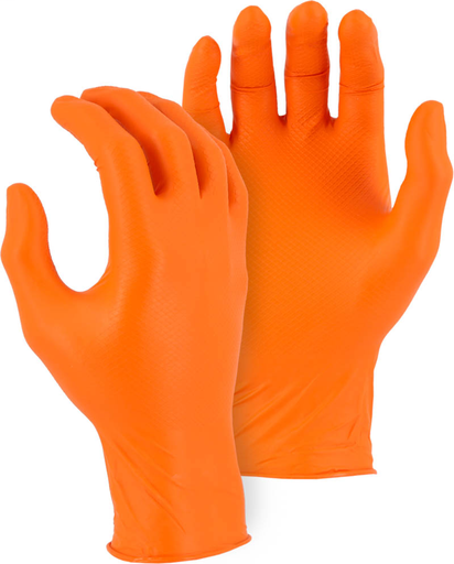 ORANGE XL 6 MIL NITRILE GLOVES