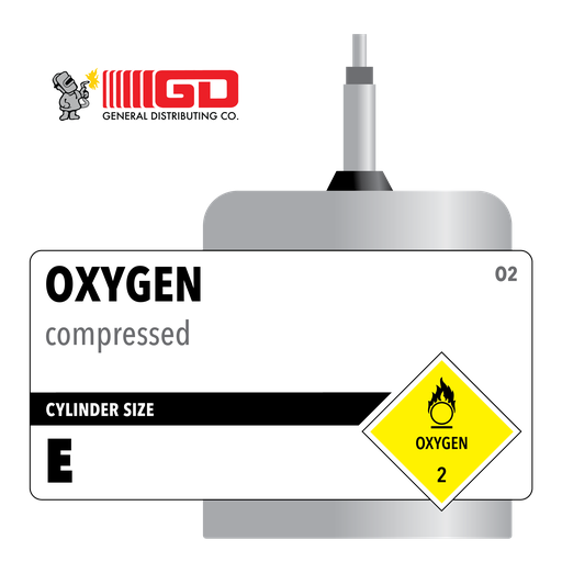 Oxygen, E, 2.5, Medical USP, 99.5%, 19 ft3, High Pressure Aluminum (HPA), CGA 540