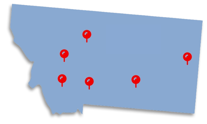 General Distributing locations across Montana