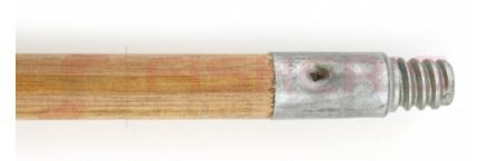 15/16" X 60" Metal Thread Hdl. Selected Hardwood With Clear Lacquered Finish. One End Rounded And Other End Equipped With Crimped-On Metal Thread To Fit Standard Floor Brush Blocks.