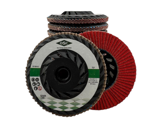 OSC Brand VSM Ceramics Flap Disc - 7" X 7/8" 36G T27