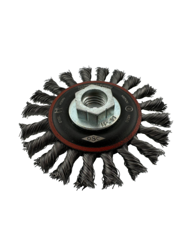 OSC Brand Standard Twist Knot Wheel - 4" .014 5/8-11 Steel