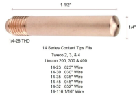 Weldmark by Tweco® MIG Contact Tips 0.045in for 250,300,400 amp mig guns.