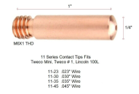 Weldmark by Tweco® MIG Contact Tips 0.030in for 150 amp mig guns.