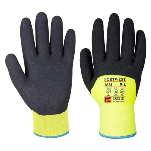 Image of Portwest Arctic Winter Glove - Nitrile Sandy Yellow  - XXL / R.  Style A146.  [A146YERXXL]