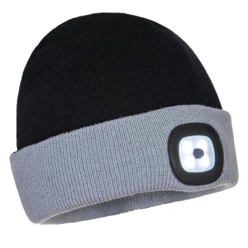 Portwest Two Tone LED Rechargeable Beanie, Style B034