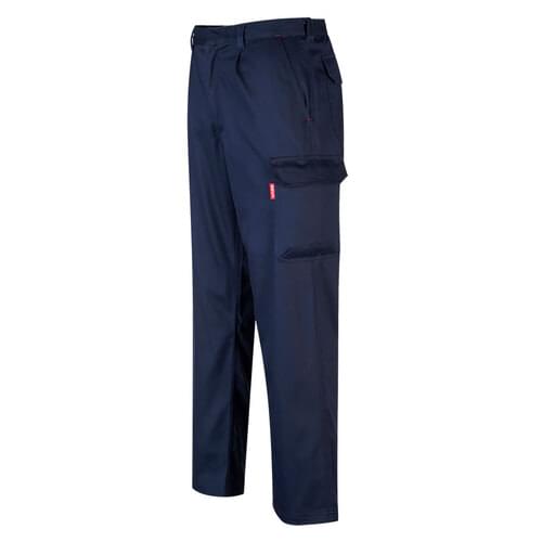 Image of Portwest Bizweld FR Cargo Pants Navy  - L / R.  Style BZ31.  [BZ31NARL]