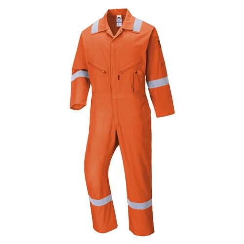Image of Portwest Iona Cotton Coverall Orange  - L / R.  Style C814.  [C814ORRL]
