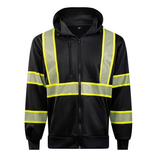 Portwest Iona X Back Zipped Hoodie, Style CB171 - Size/Fit : 4XL/ R , Black