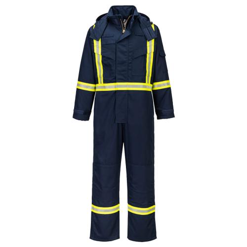 Portwest Bizflame Work Insulated FR Coverall, Style FR514 - Size/Fit : 4XL/ R , Navy
