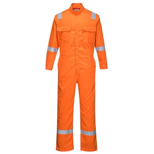 Image of Portwest Bizflame 88/12 Iona Fire Resistant Coverall Orange  - XXXL / R.  Style FR94.  [FR94ORRXXXL]