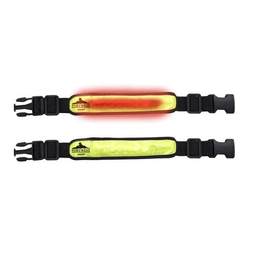 Portwest Illuminated Flashing Armband Yellow  - 0 / R.  Style HV05.  [HV05YER]