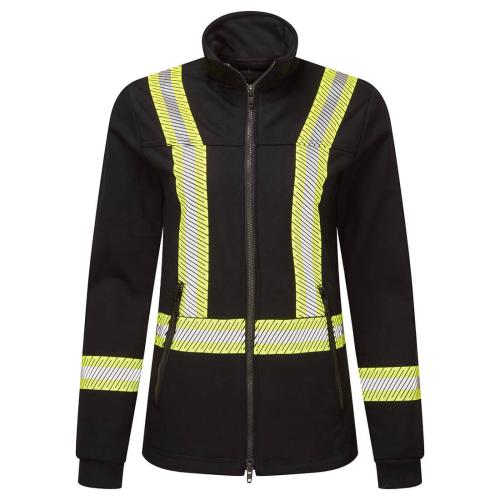 Portwest Women's Segmented Striped Navy Fleece Full Zip Jacket, Style IOS375