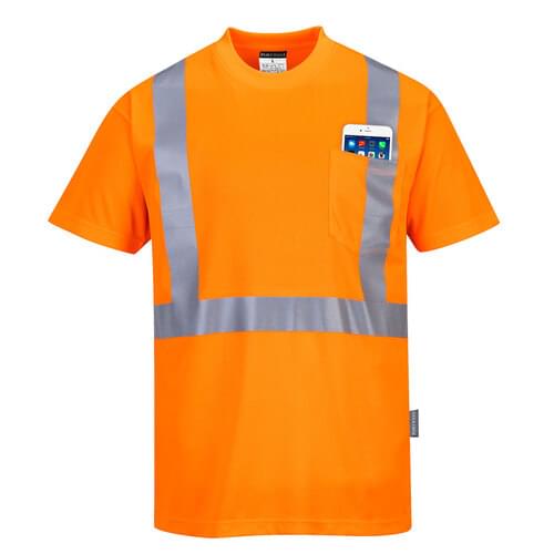 Image of Portwest Hi-Vis Pocket T-Shirt all sizes -  Style S190