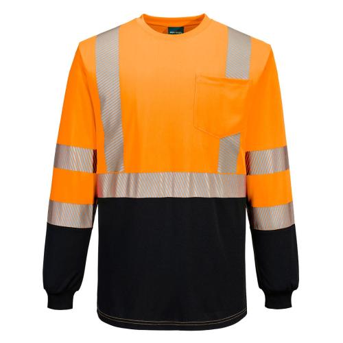 Portwest Hi-Vis Segmented Tape Contrast T-Shirt L/S, Style S197