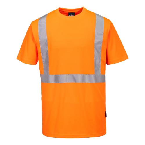 Portwest Hi-Vis Pocketless S/S T-Shirt, Style S198
