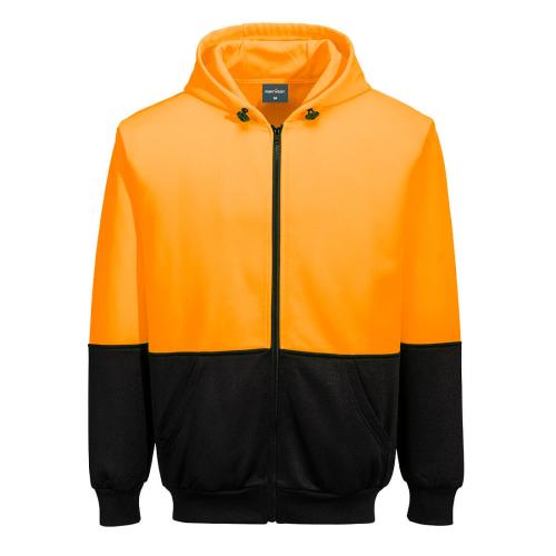 Portwest Hi-Vis Two-Tone Zip Hoodie, Style UB327