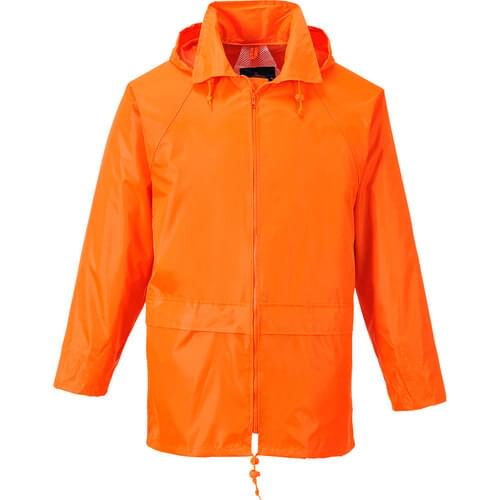 Image of Portwest Classic Rain Jacket Orange  - L / R.  Style US440.  [US440ORRL]