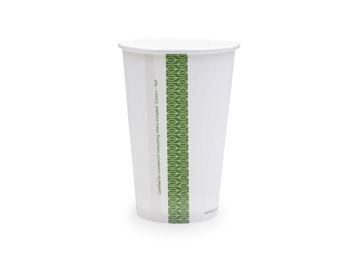 Image of Vegware sustainable 16oz white hot cup, 89-Series (Case of 1000)