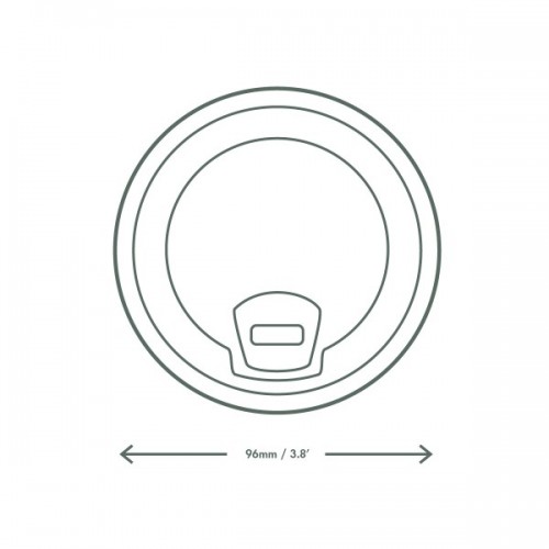 Image of Vegware sustainable 96-Series PLA flat sipping lid (Case of 1000)