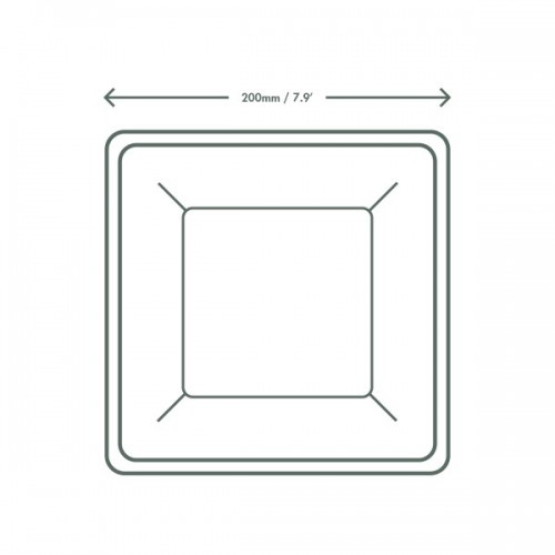 Image of Vegware sustainable 8in square bagasse plate (Case of 500)