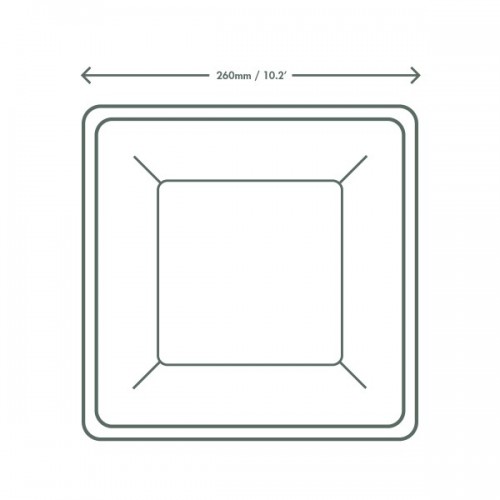 Image of Vegware sustainable 10in square bagasse plate (Case of 500)