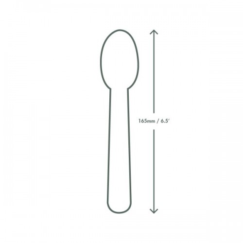 Image of Vegware sustainable 6.5in compostable CPLA spoon (Case of 1000)